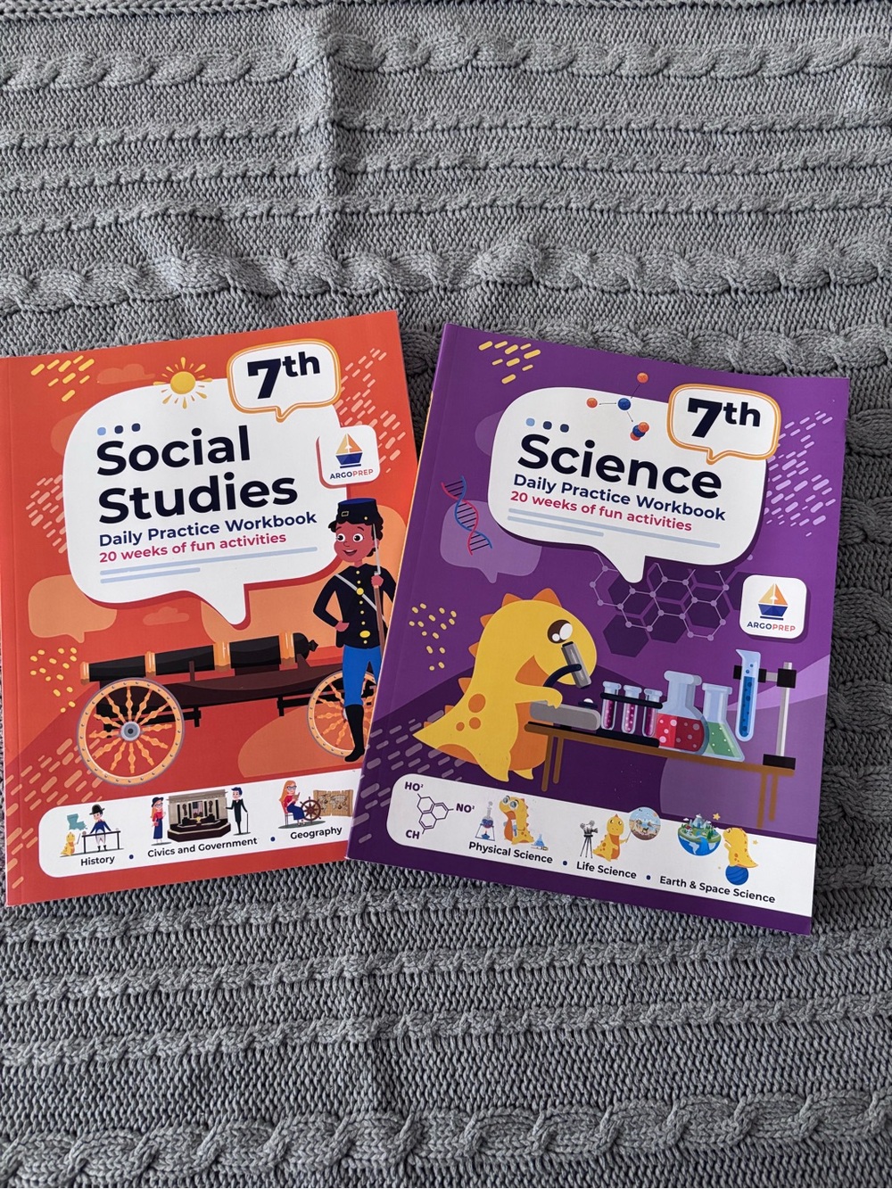 7th Grade Science & Social Studies Daily Practice Workbooks